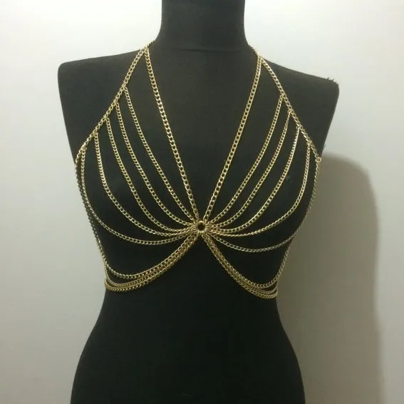 

B Europe popular body chain, fashion breast chain, quality Amazon for women's jewelry