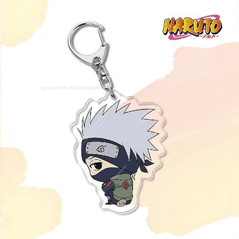 Naruto  Popular Cartoon Anime Acrylic Double-sided Keychain Backpack Decoration Accessories Neutral Party Birthday Gift