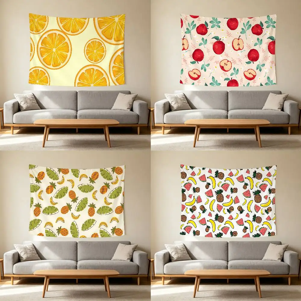Cartoon Fruit Wall Hanging Tapestry Wall Hanging Psychedelic Hippie Tapestry Bedroom Decoration