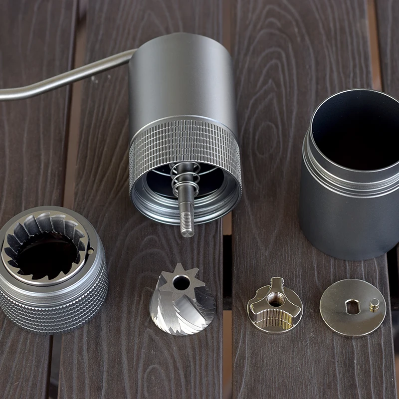JAFFEE J0/J1 manual coffee grinder with 38mm 5core/7core burr 3 bearings portable coffee mill Adjustable espresso grinder