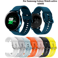 20mm Silicone Strap for Samsung Galaxy Watch 3 41mm Active 2 40mm/44mm Fashion Sport Wristband for Huawei GT 2 42mm/Amazfit Bip