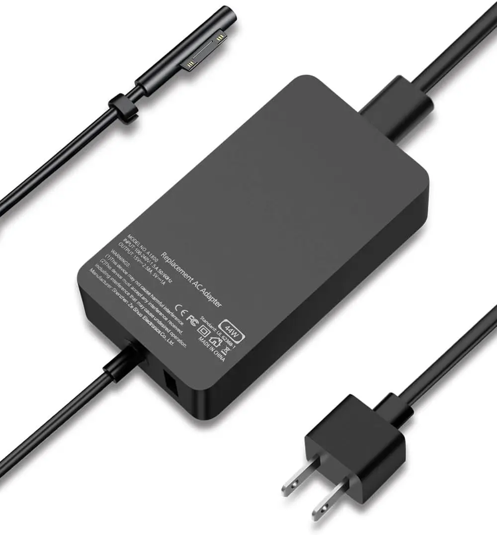 Surface 44W 15V 2.58A Power Supply AC Adapter Charger for Microsoft Surface Pro 3/4/5/6/7, Surface Laptop 3/2/1, Surface Go/Book