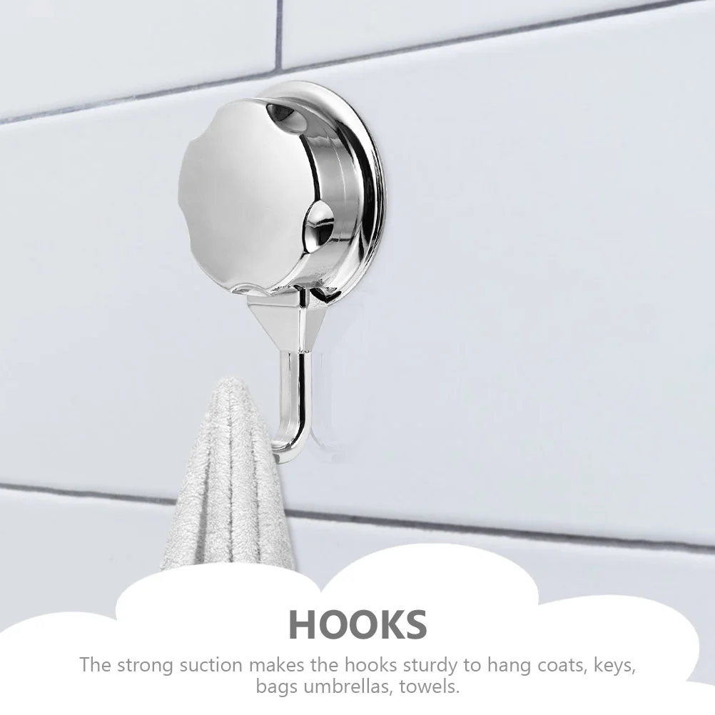 2 Pcs Strong Suction Cup Hook Wall Hooks Hanging Reusable Towel Holder Vacuum Cups Shower Abs Bathroom Hanger