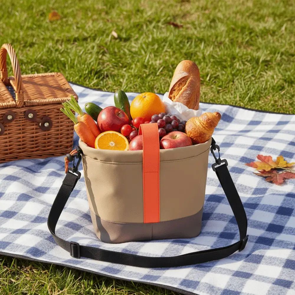 

With Handle Lunch Box Bag Thickened Adjustable Straps Insulated Storage Pouch Waterproof Reusable Food Thermal Tote Kid