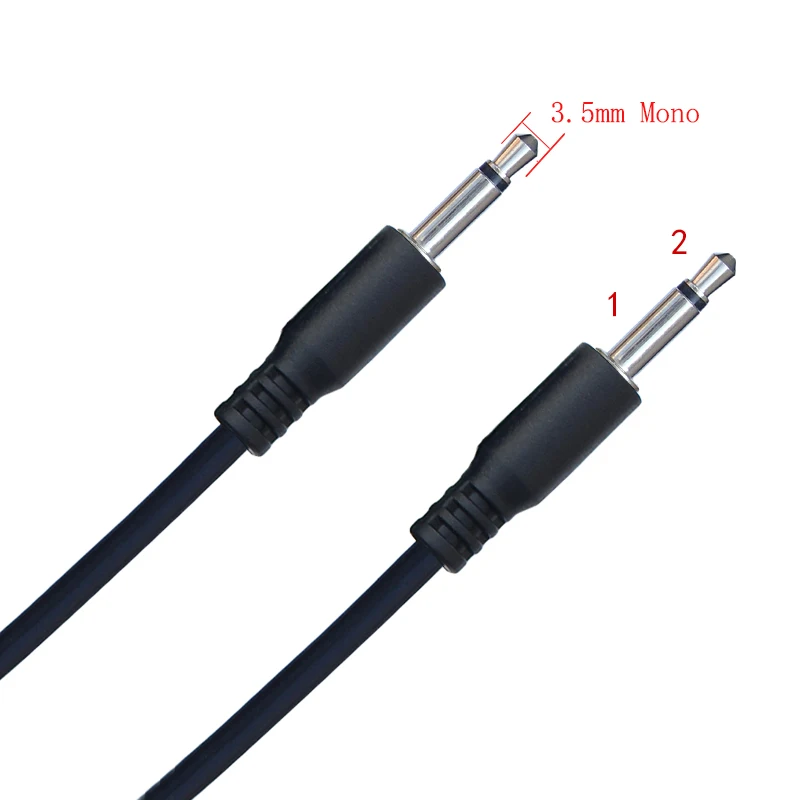 1.8m 3.5mm Mono Male to Male Plug Audio Cable 2 Pole 3.5mm MM AUX Cable