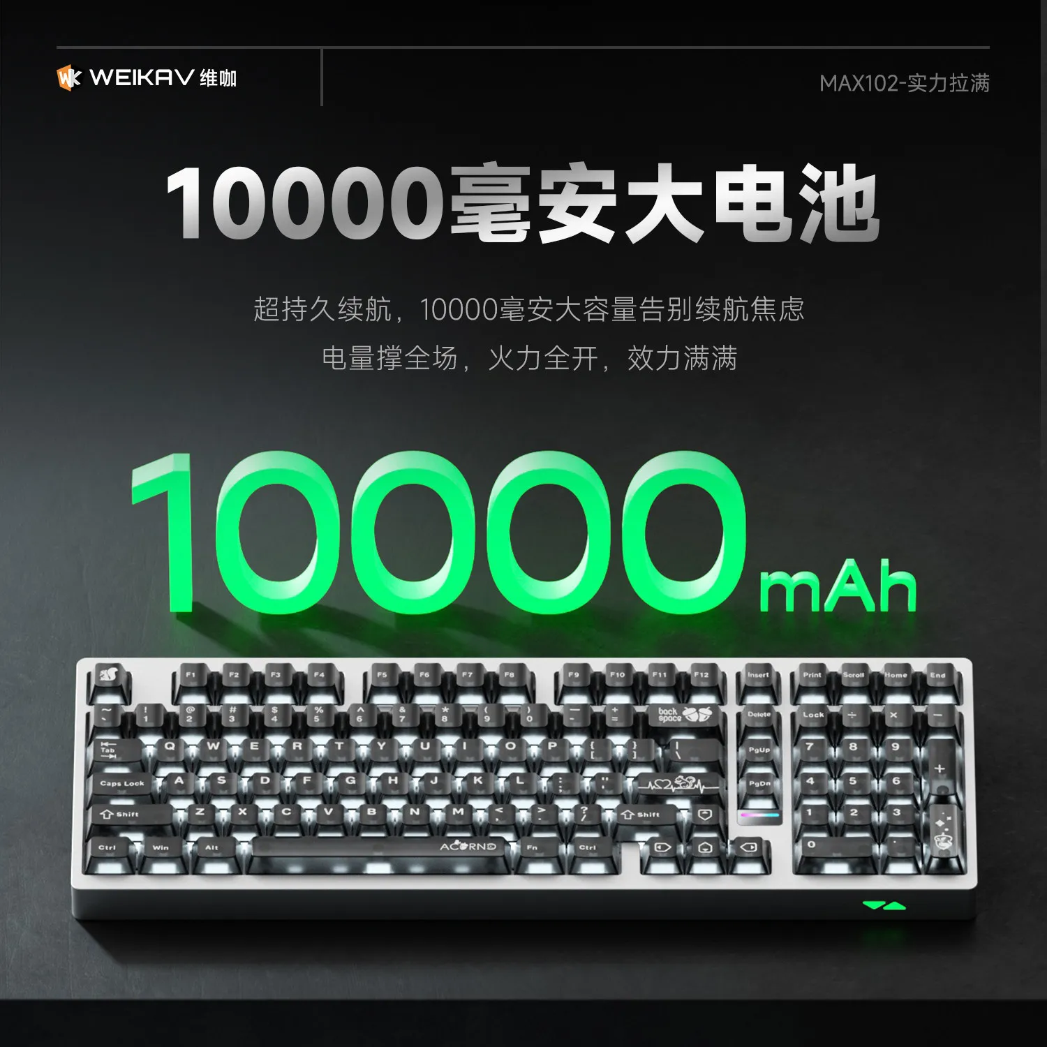 Weika Max102 Aluminum Case Wir - Gaming Keyboard Wireless avis et prix
