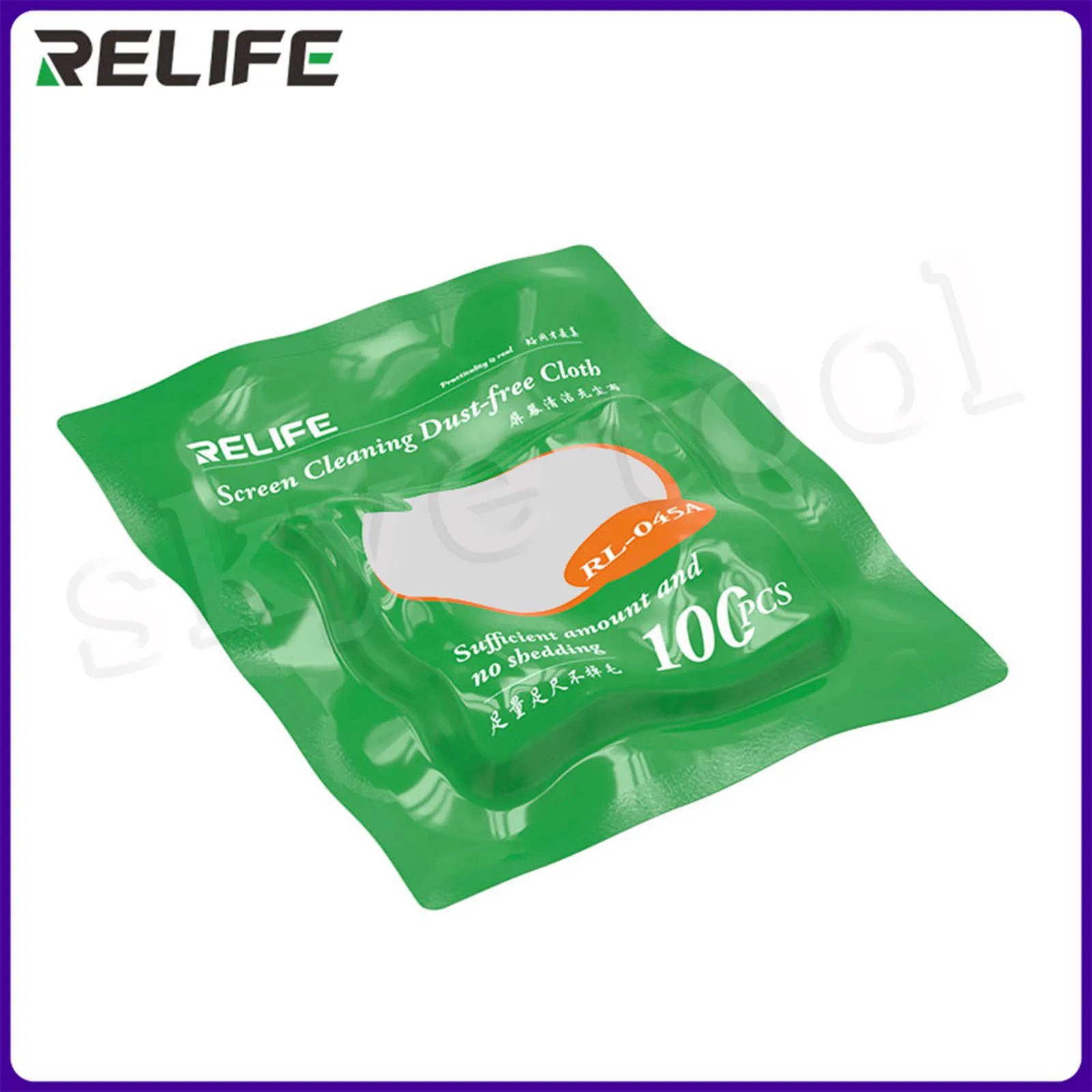 ผ้า RL-045A ปลอดฝุ่นทำความสะอาดหน้าจอเหมาะสำหรับขจัดคราบสกปรกบน10x10cm ที่สะอาดหน้าจอ LCD