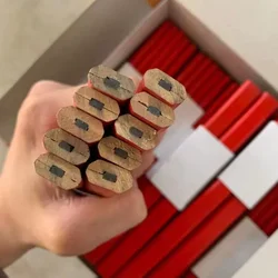 10Pcs Carpenter Pencil Special Marking Pen with Scale Diy Coarse Core Black Pen Woodworking Tools Note Number Pen Stationery
