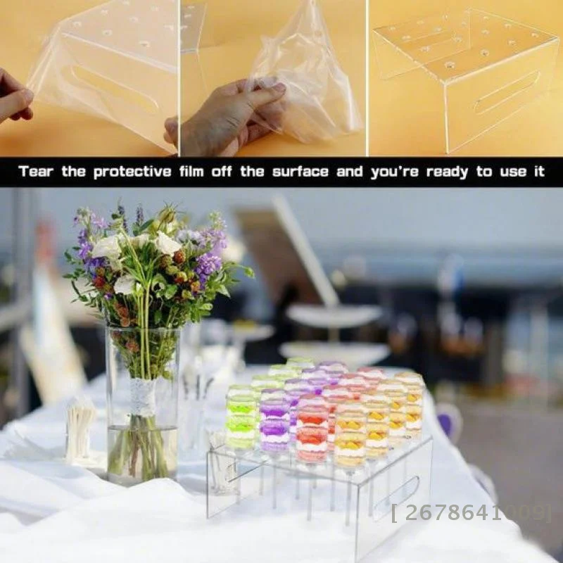 Clear Acrylic Push Pop Holder Stand, Cake Pop & Lollipop Organizer Party Dessert Table Rack for Baking Display〔YY33〕 view 4