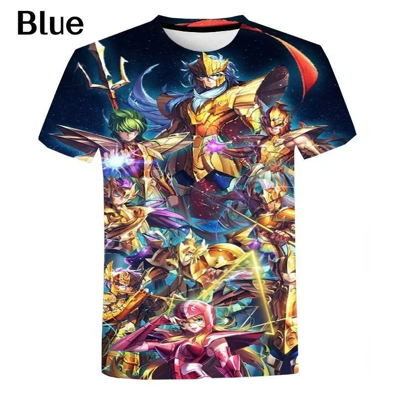 Summer The Knights of The Zodiac Saint Seiya 3d T Shirt Men Women Streetwear Cool O Neck Graphic Designer Harajuku Short Sleeved