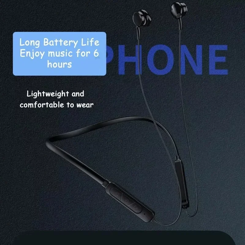 HiFi Sound Effect High Capacity Battery Can Insert Bluetooth Earphone Neck Hanging Headphone TF Card Listen Music Or Sport Wear