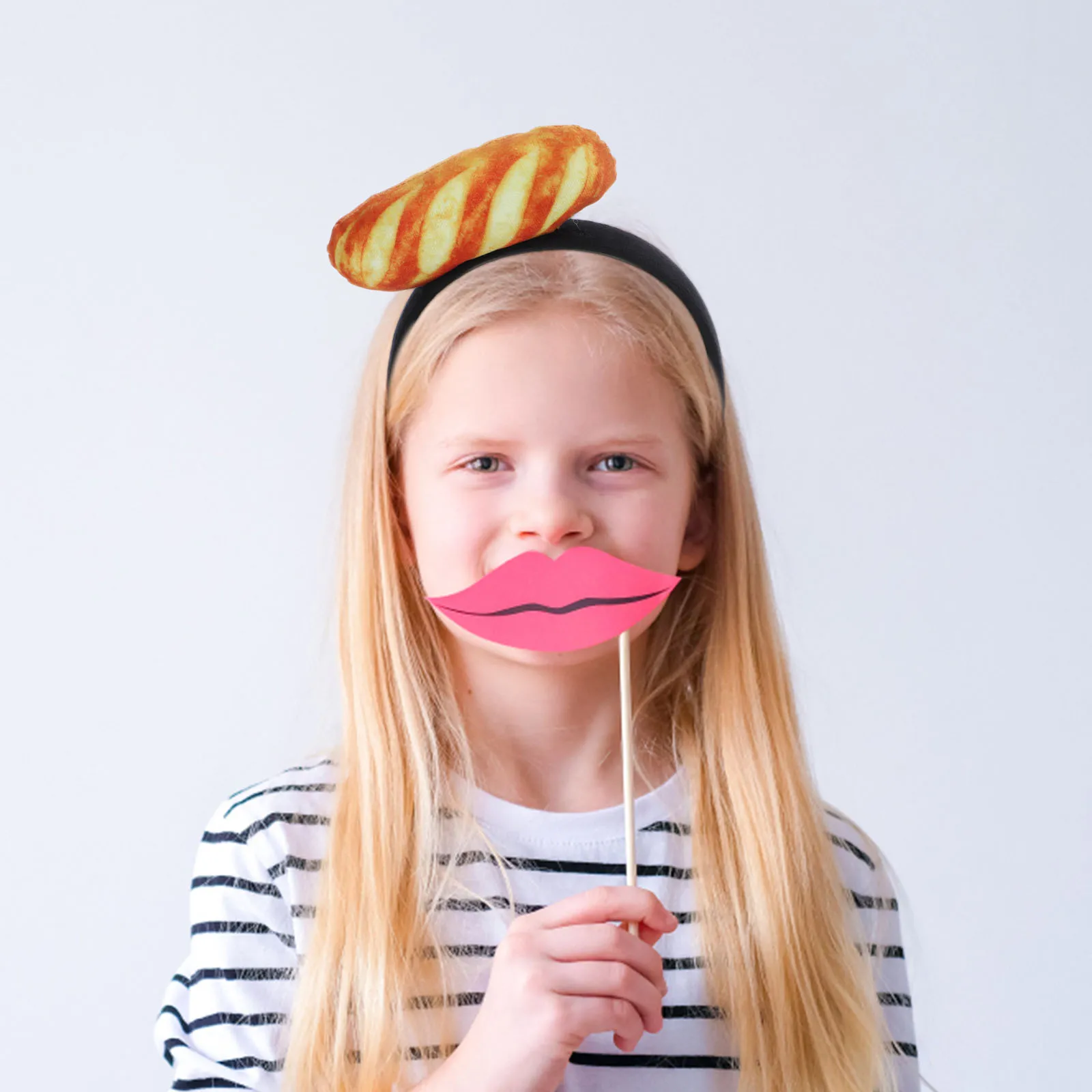 

Bread Hairband Comfortable Lightweight Cartoon Cotton Photo Prop Accessories Women Party Hat Festival Clasp Dress Up Headwear