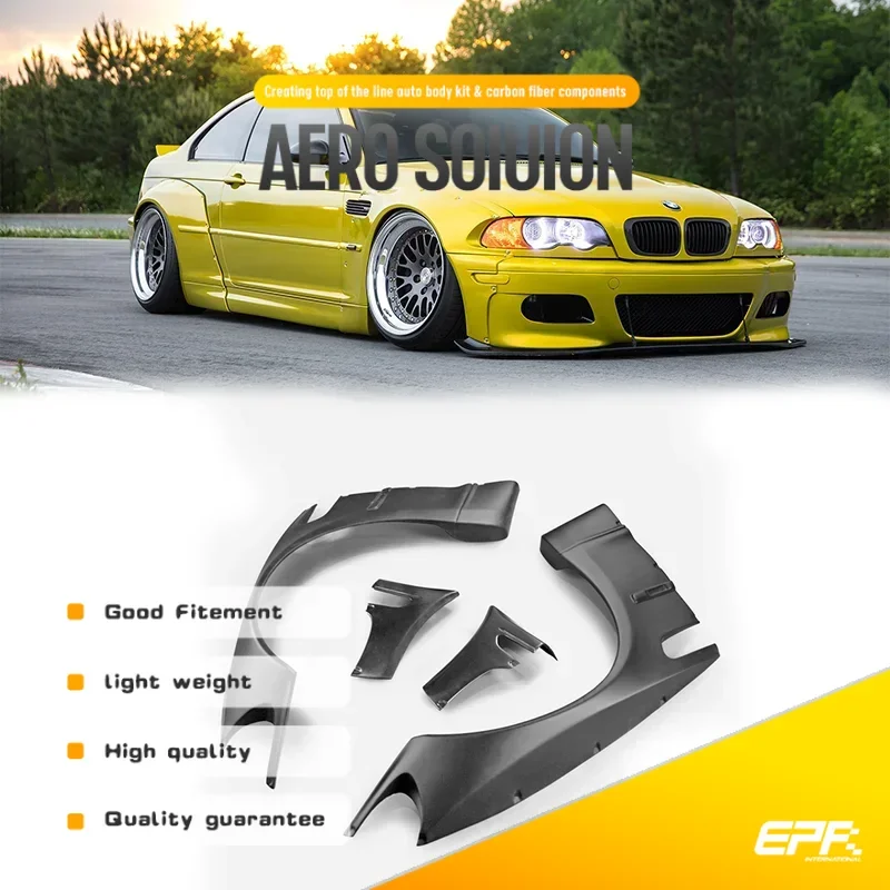 For BMW E46 RB Style Front Fender for M3 Models - Car Body Part Automotive Accessory