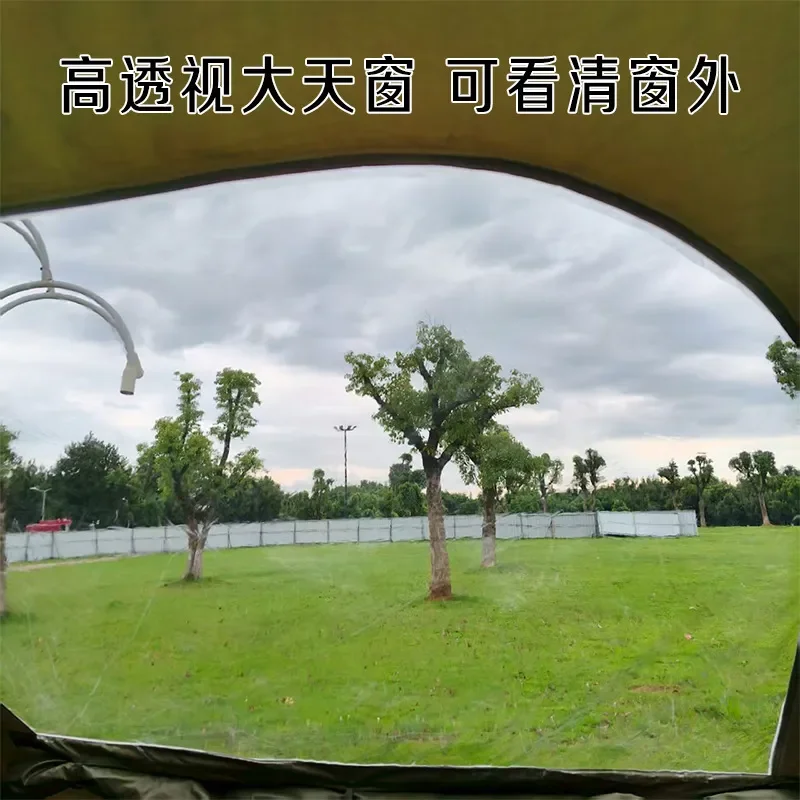 Outdoor Inflatable Tent Large Skylight Double Door Thickened Windproof Rainstorm Proof Camping Tent for Tourism