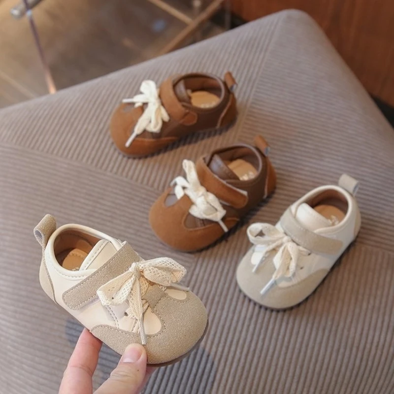 Baby Girl Leather Shoes with Wear-resistant Soft Sole Baby Walking Shoes New Spring and Autumn Styles for Children's Shoes