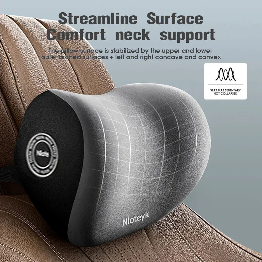 The New Memory Foam Car Neck Pillow Protects the Lumbar Back, Supports the Breathable Headrest, Relieves Pressure, and Provides