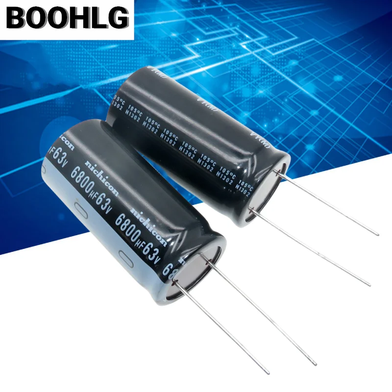 

2PCS aluminum electrolytic capacitor 63v 6800uf 25X50 Nichicon VY audio fever capacitor bakelite base