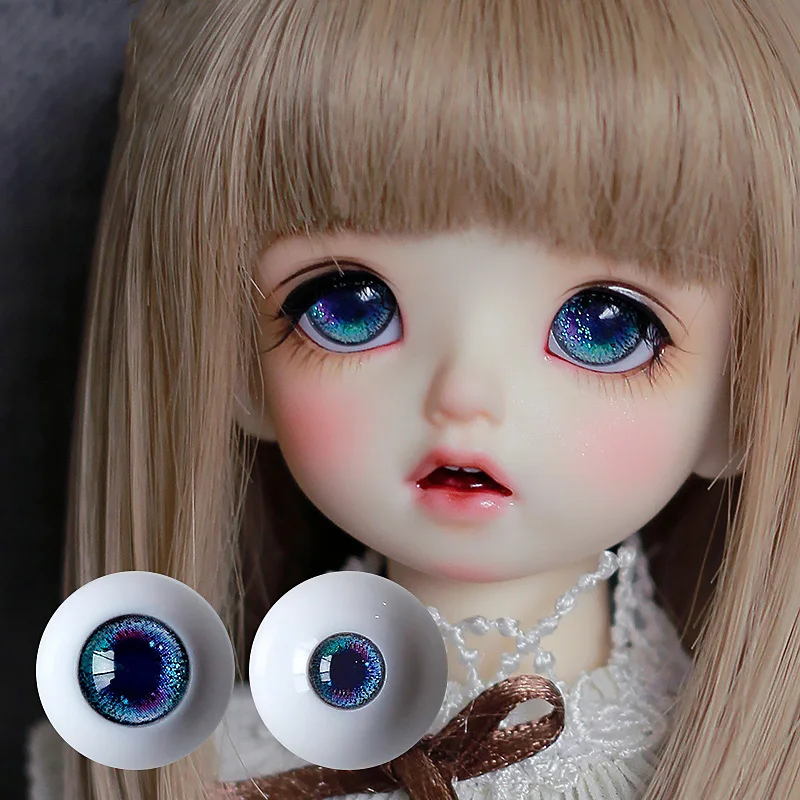 BJD doll eyeball suitable for 1/3 1/4 1/6 size BJD pressure cute eyeball 10mm 12mm14mm16mm18mm color pupil doll accessories