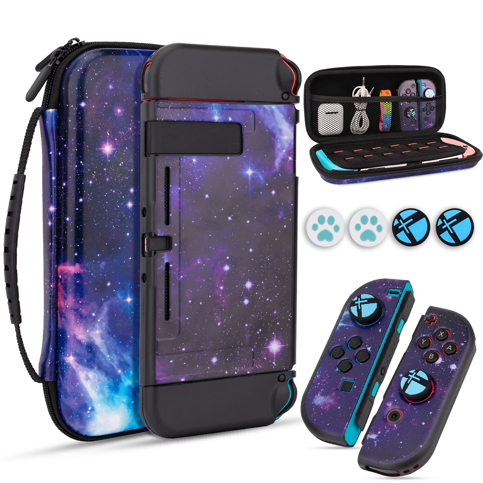 سويتش نينتندو طقم ملحقات يونيكورن ميرميد جالاكسي سويتش حافظة للسفر حقيبة محمولة حقيبة لحمل ملحقات الألعاب