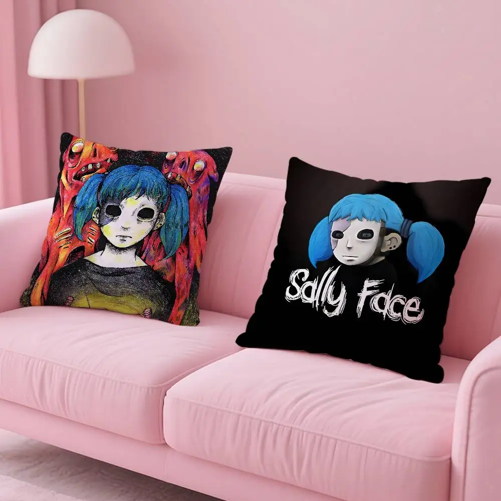 Sally Face Pillow Case Pattern Printed Pillowcase For Living Room Sofa Cushion Cover & Bedroom Decor