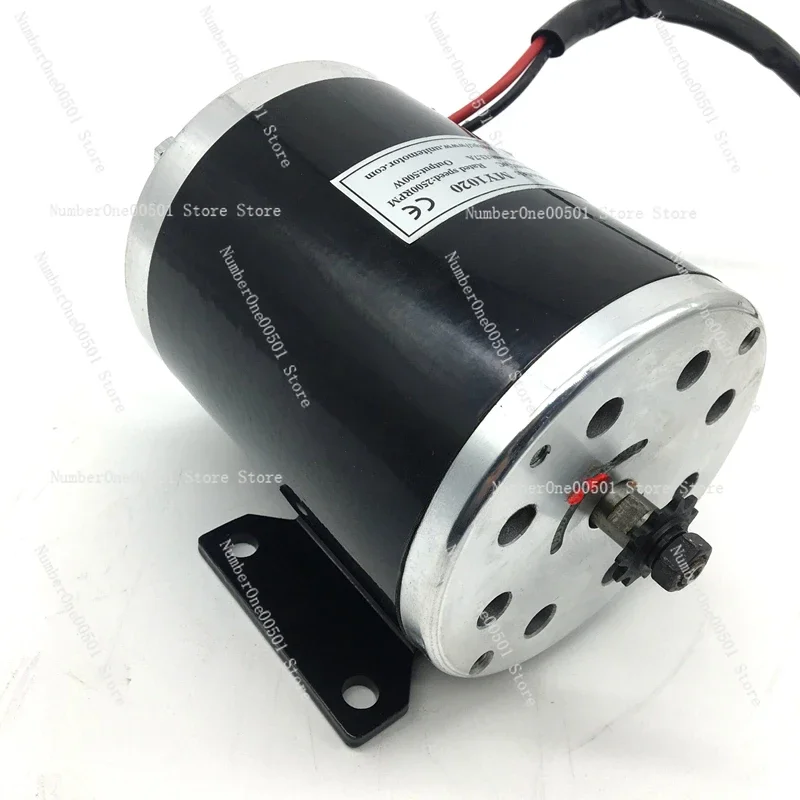 

500W Permanent Magnet DC Motor 24-48V for Electric Scooter - MY1020 High-Speed Brush Design with Aluminum Housing