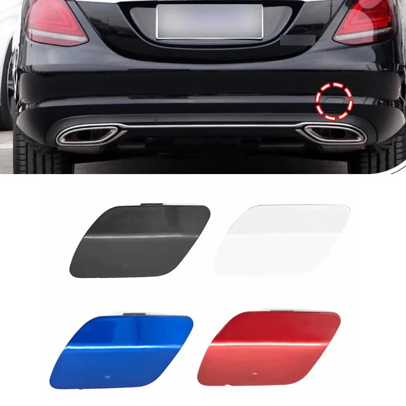 For Mercedes Benz C-Class W205 2015-2021 Car Rear Bumper Tow Hook Eye Cover Trim Trailer Cover Cap 2058850224 Auto Accessories