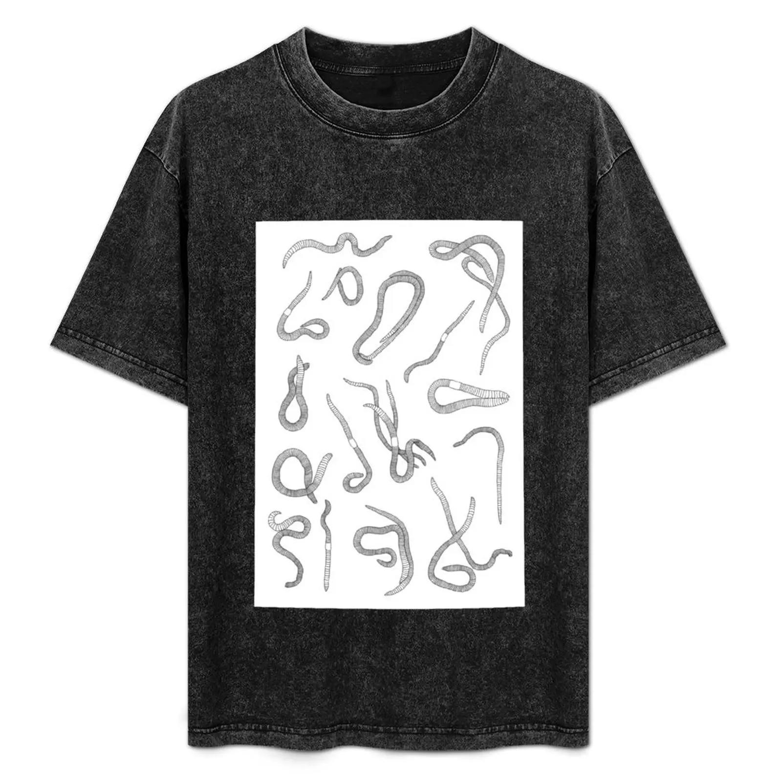 

Earthworms T-Shirt Novelty Print Casual Tee Shirt