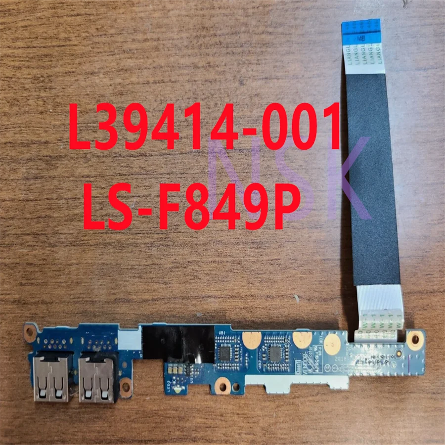 L20336-001 de LS-F841P Original, L39414-001 para HP Pavilion Gaming 15-CX Series, puerto USB, E/S, placa genuina