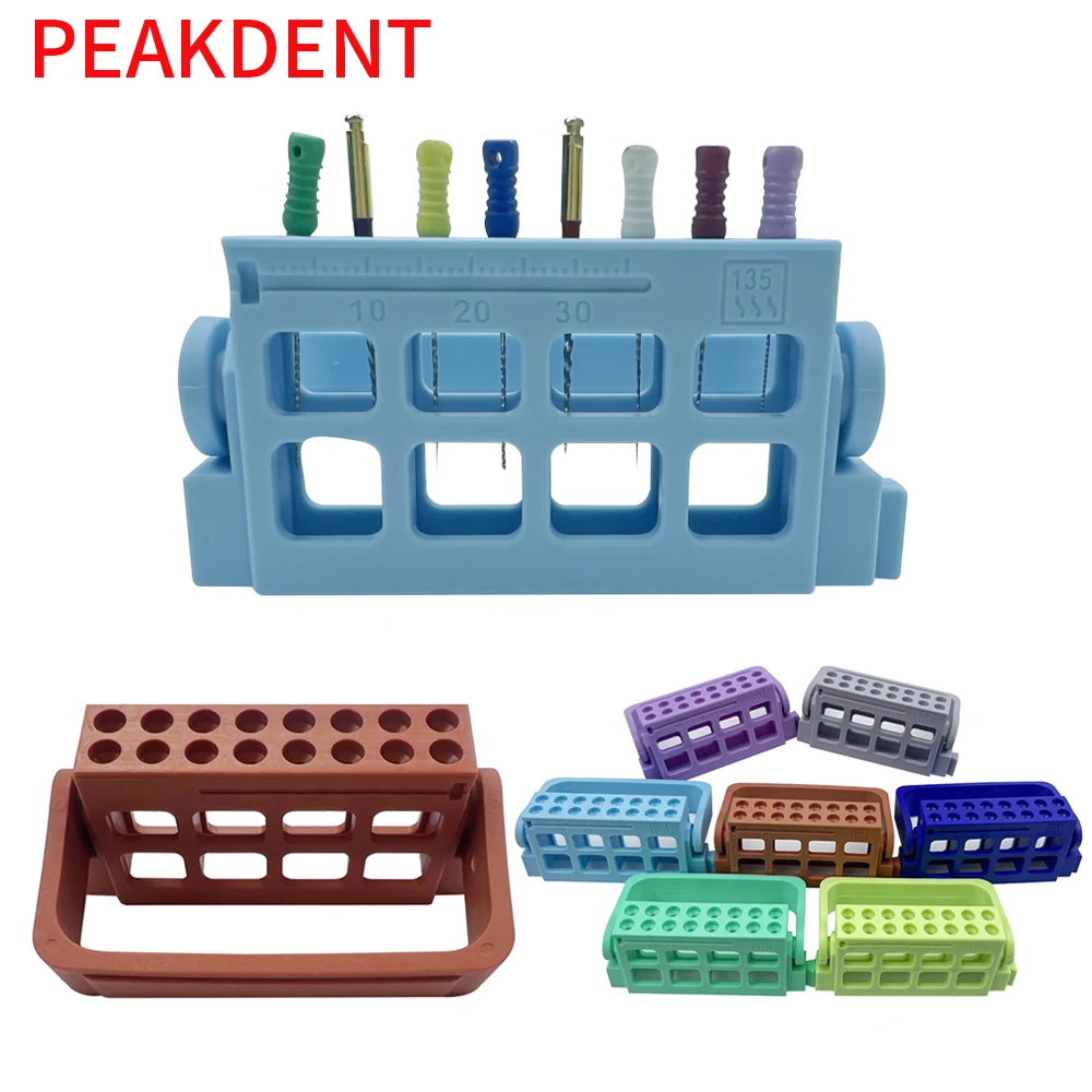 16 Holes Dental Endodontic File Holder Files Drills Stand Block Autoclavable Root Canal Disinfection Box  Organizer Instruments