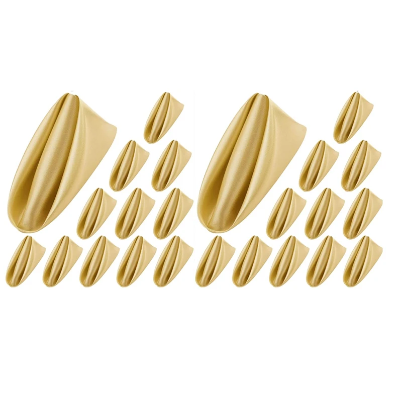 

Атласная салфетка, мягкие салфетки для романтического ужина, золотистые, 24 шт.