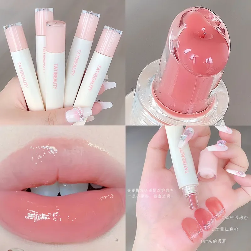 Lip Cream Essence Shuiguang Lipstick Lip Glaze Mirror Mouth rossetto rosso primavera estate Tender Pink Student Girls' Cosmetics