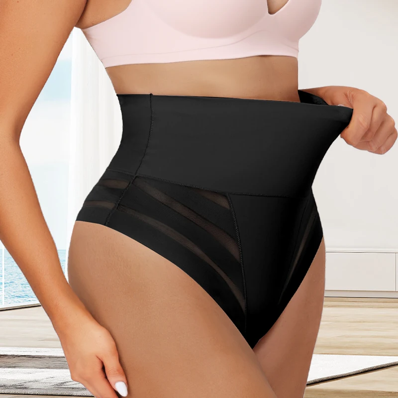 Women Waist Trainer Body Shaper Seamless Wide Waist Band Tummy Control Shapewear Panties Thong Faja