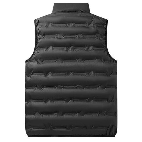 Imagen 2 del producto Chaleco cálido de marca de invierno para hombre, prendas de vestir informales de otoño, chalecos, trajes de moda, chaqueta impermeable sin mangas, chaleco para hombre