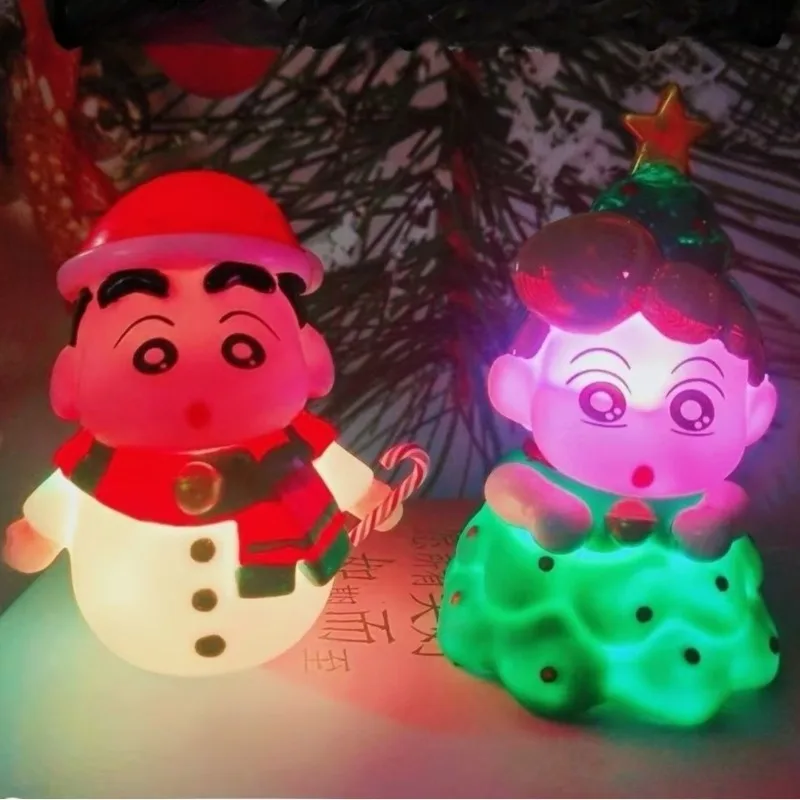 

Crayon Shin-chan Ornament Lamp Himawari‌ Creativity Exquisite Snowman Design Christmas Gift Living Room Desktop Ornament New