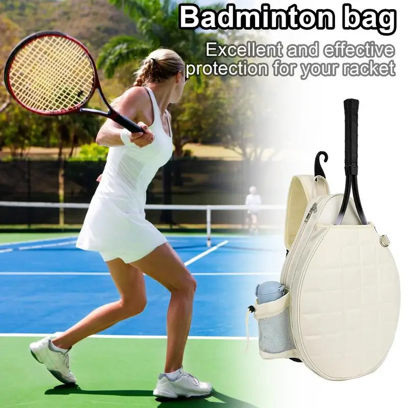 Womens Tennis Bags Top Handle Tennis Carrying Bag With Water Bottle Holder Chest Grids Printed Shoulder Purse Water Resistant