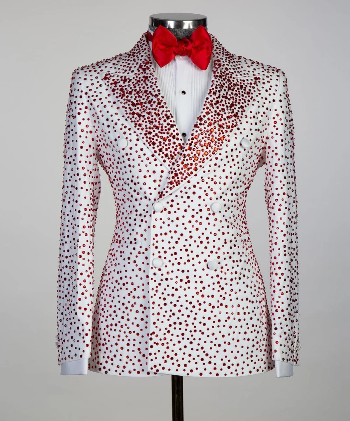 Blazer brillante con cuentas de cristal para hombre, esmoquin con solapa de pico, doble botonadura, ideal para boda, fiesta de noche y graduación, hecho a medida