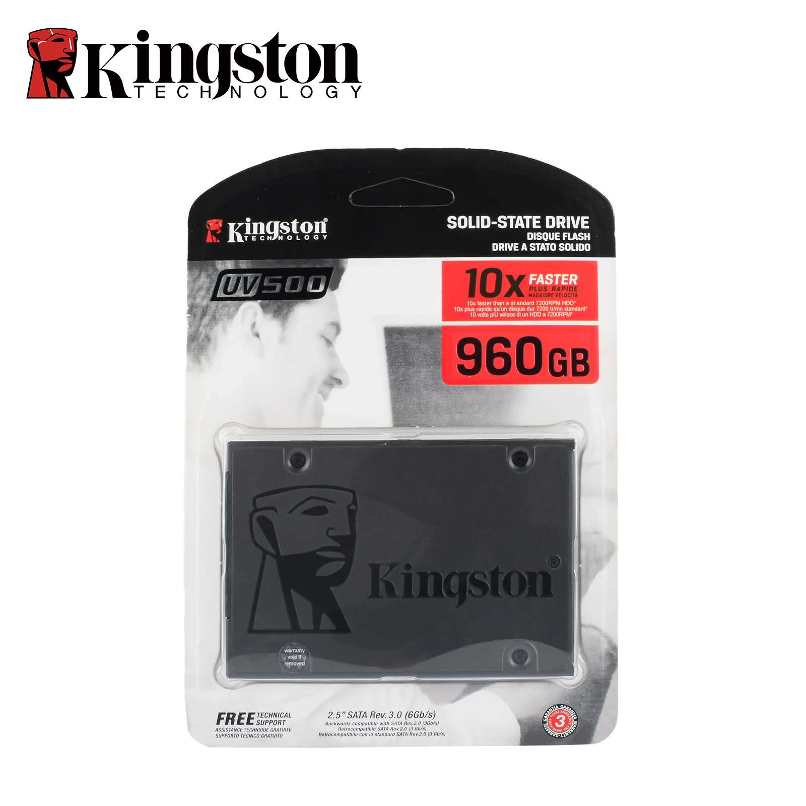 محرك الأقراص الصلبة الداخلي Kingston SSD UV500 960GB 240GB 120GB 2.5 بوصة SSDs SATA III HDD القرص الصلب لأجهزة الكمبيوتر المحمول المكتبية