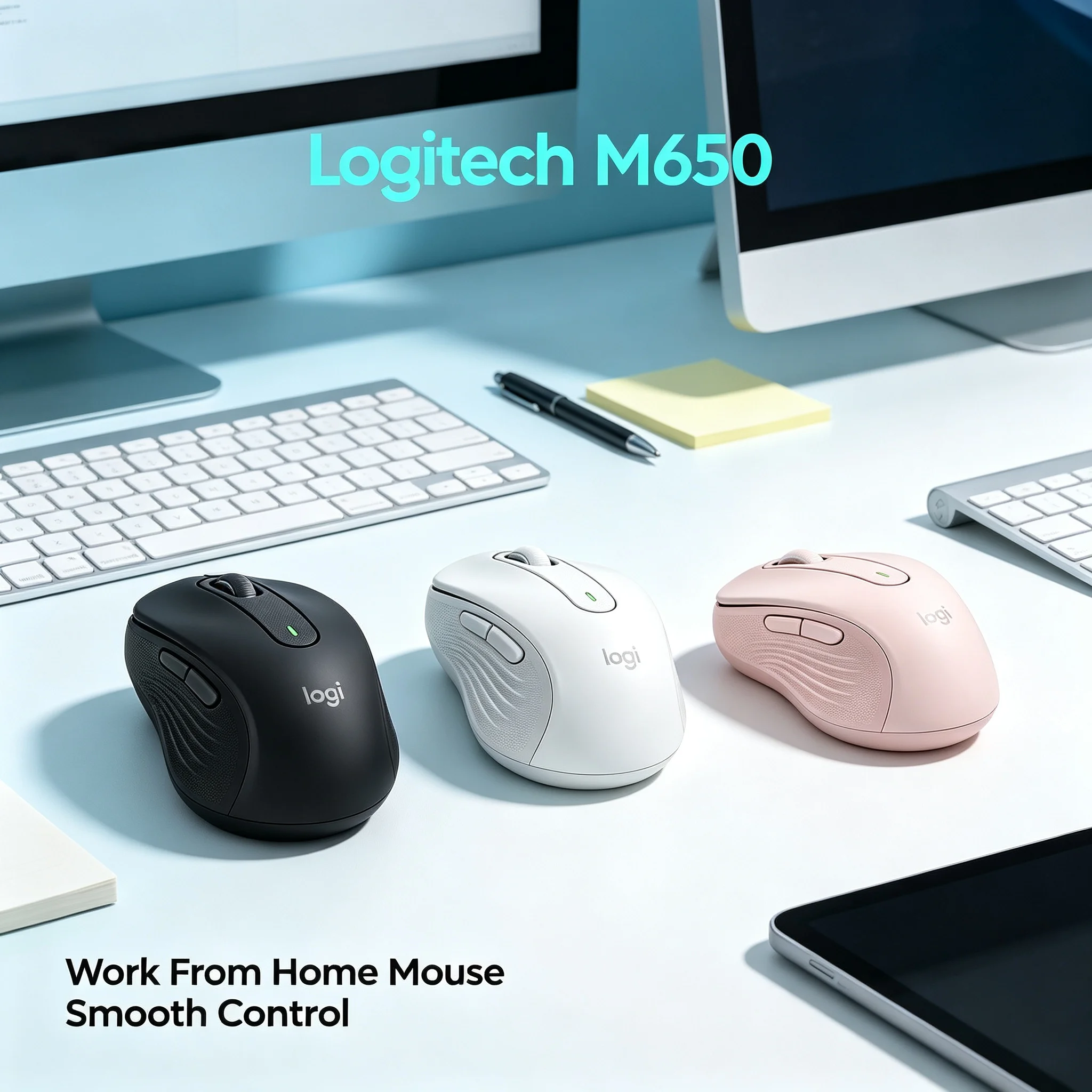 Logitech M650 Bluetooth Wireless Silent Office Mouse Comfort Shape for Small & Medium Hands