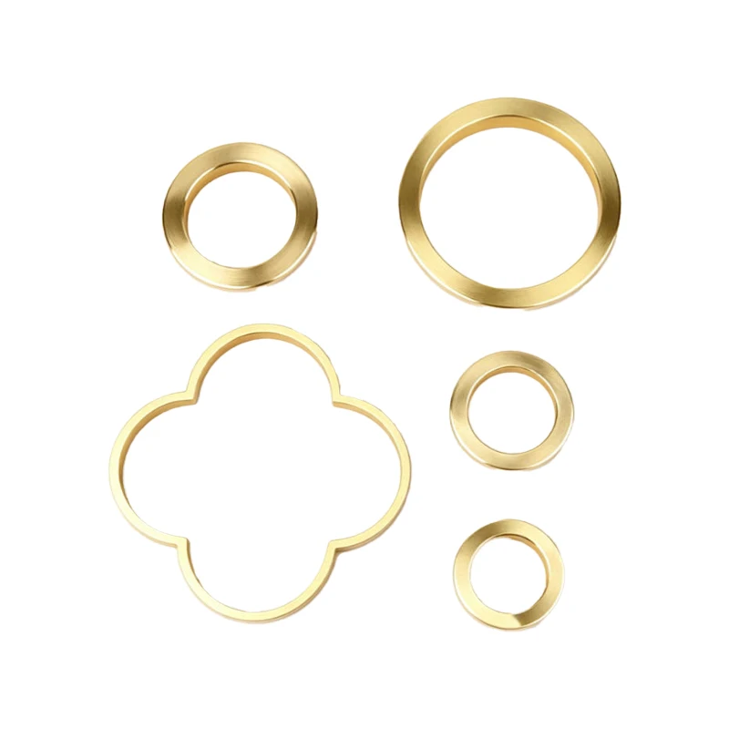 1PCS Brass Decorative Ring Chinese Mahogany Furniture Hardware Accessories OD 60-169mm Plum/round Hollow Decorative Accessories