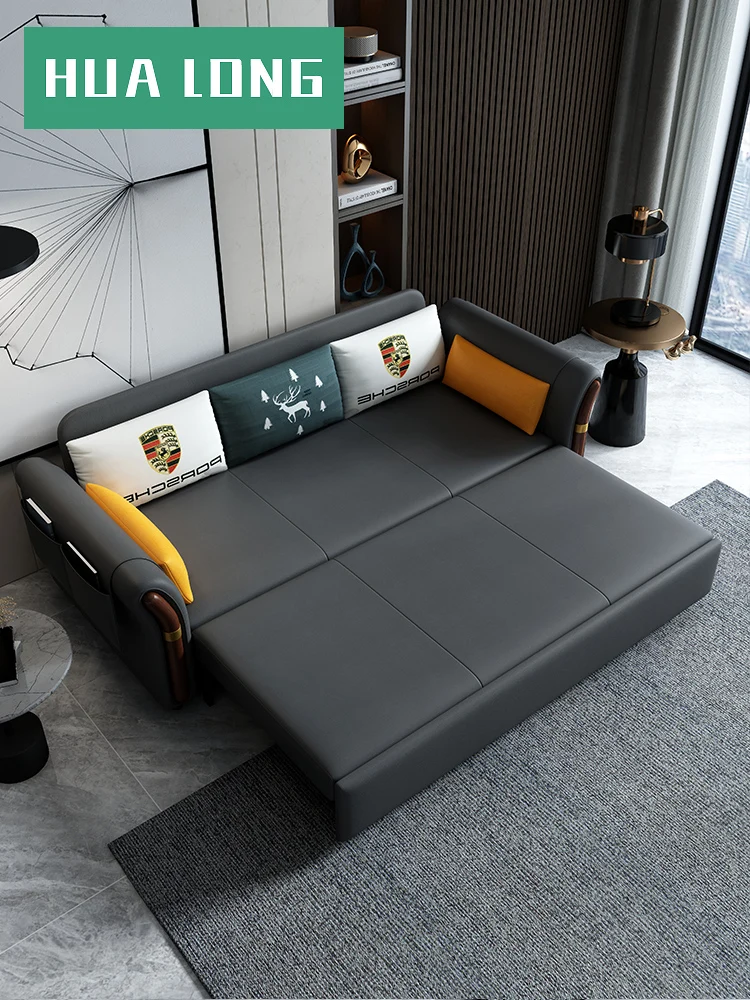 2024 Internet celebrity new foldable sofa bed dual-purpose small apartment Internet celebrity technology cloth sofa bed double