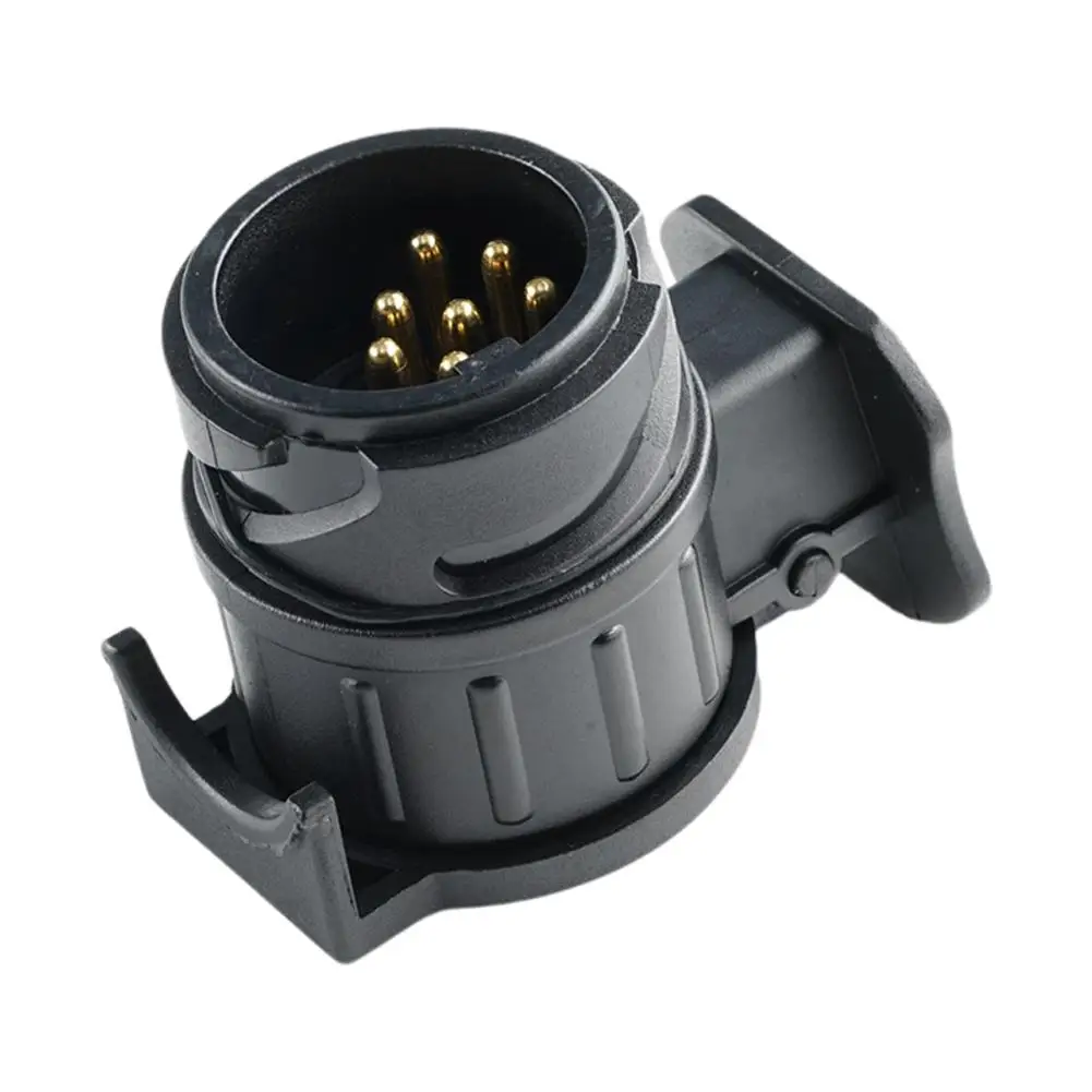 12V 13 ถึง 7 PIN ลากจูงปลั๊ก SOCKET ทนทาน Trailer Connector ลากจูงอะแดปเตอร์เชื่อมต่อสําหรับลากจูงรถบรรทุกสําหรับ Touring รถพ่วง