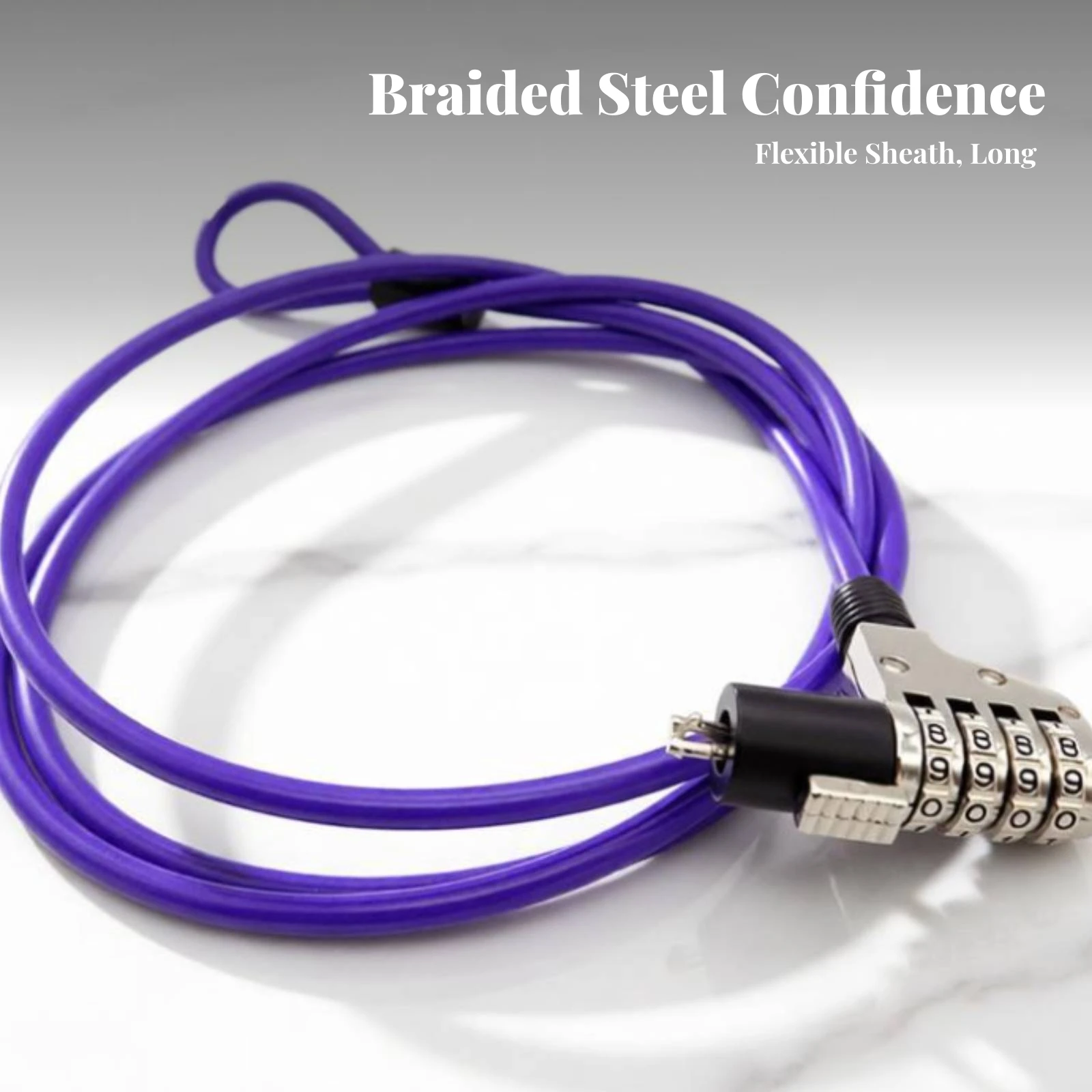 Notebook Laptop Combination Lock Coiled Security Locking Cable for Students, Offices, Libraries