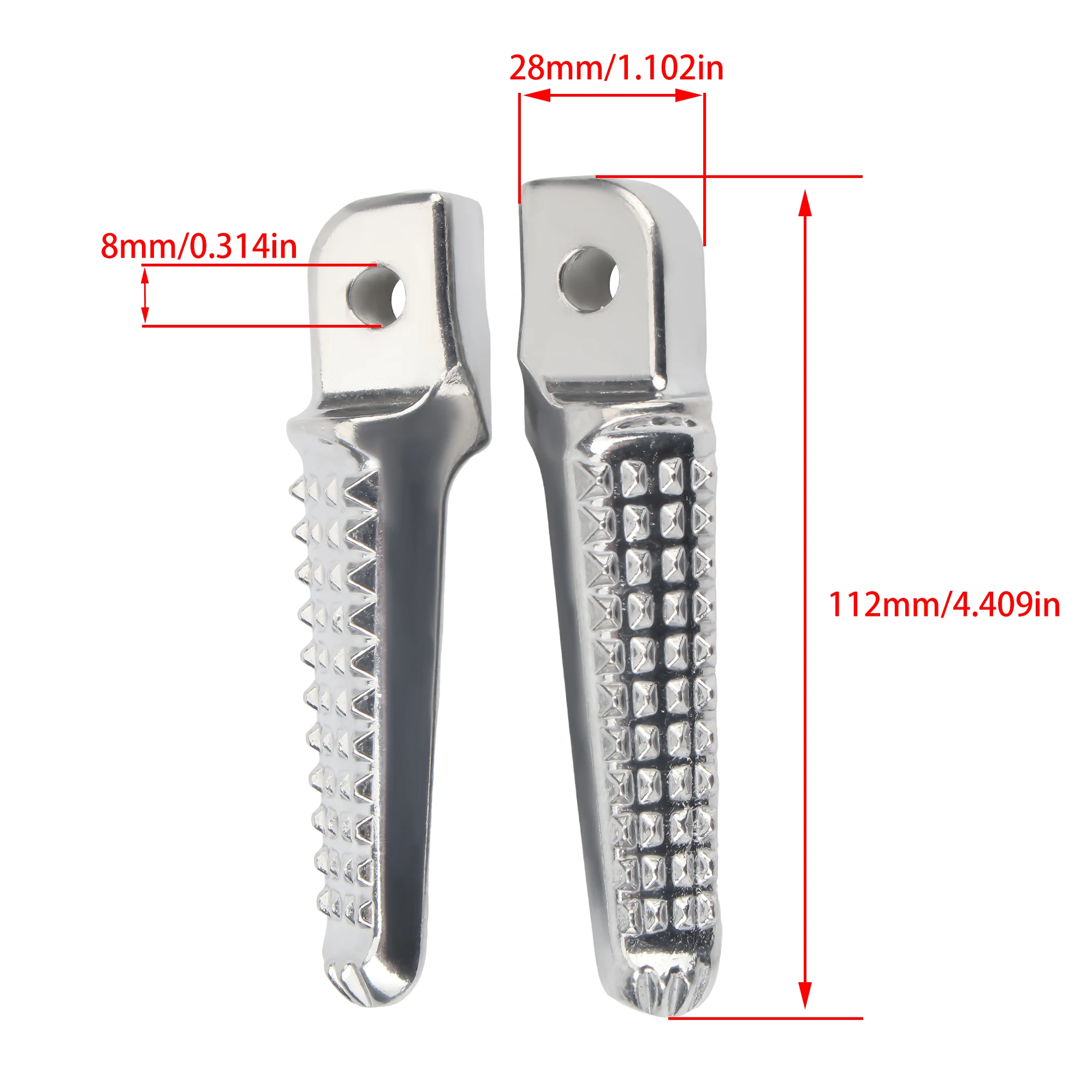 Universal Foot Peg Anti-Slip Foot Rests Pegs Aluminum Alloy Motorcycle Rear Footrests for Honda Yamaha Kawasaki Yamaha Suzuki