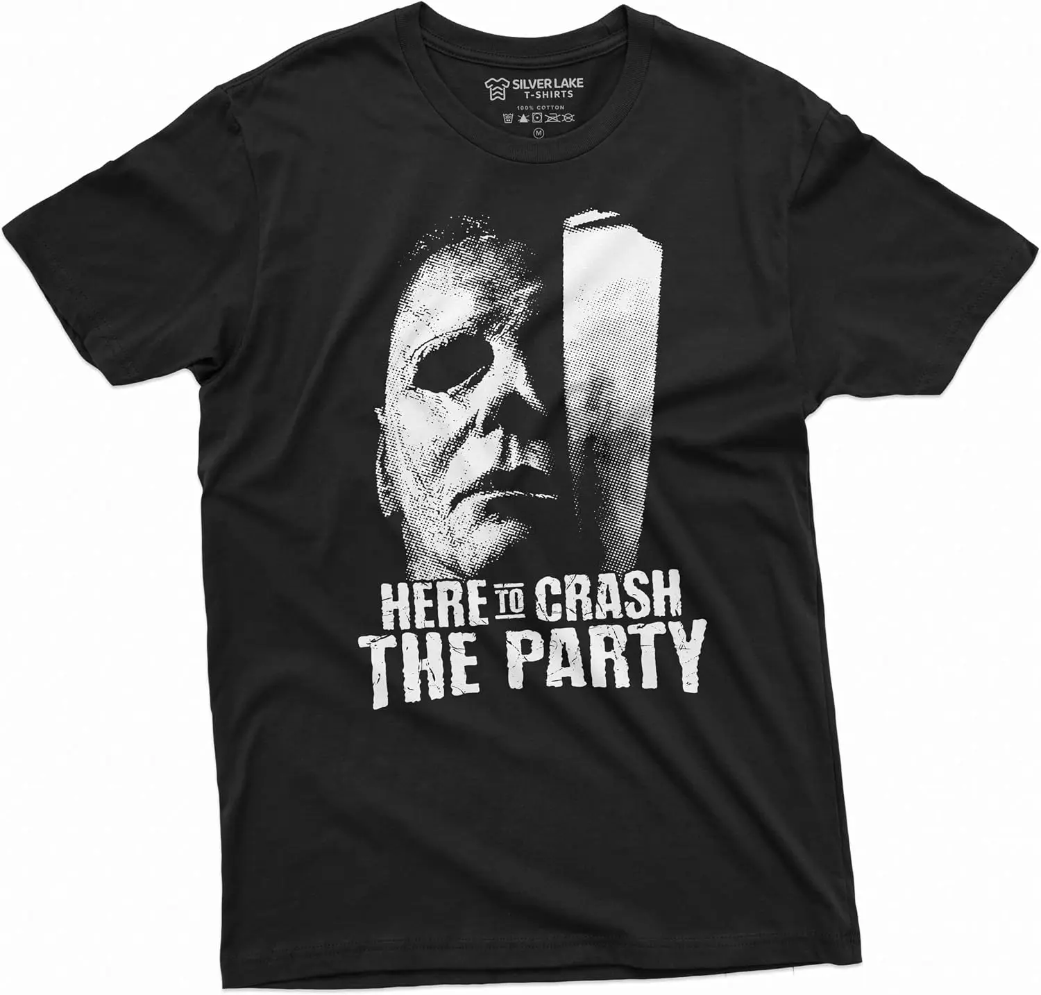 Funny Here to Crash The Party Shirt Halloween Movie Inspired Shirt Serial Killer Shirt Horror Tee