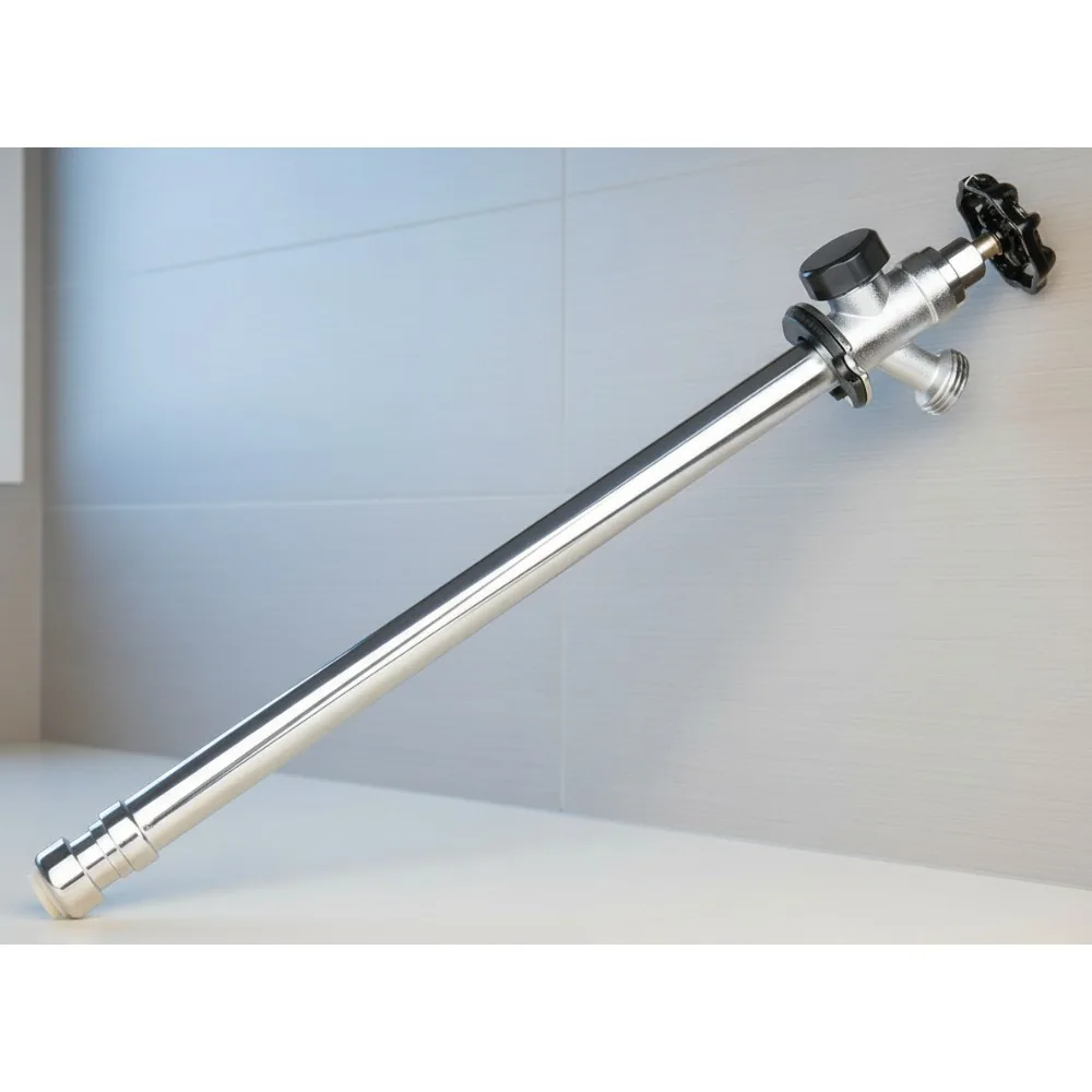 

12 Inch Frost Free Outdoor Faucet Sillcock with Push-to-Connect Fittings for Easy DIY Installation in Cold Climates