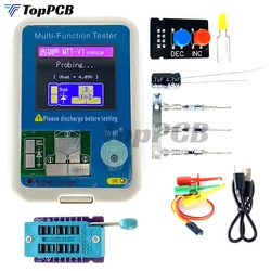 MTT-V1 LCD Digital Transistor Tester Multimetro Diodo Triodo Condensatore Resistenza Capacità ESR MOS PNP NPN LCR Meter Detector Multi-funzione Transistor Checker