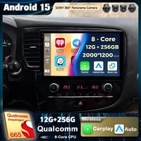 Android 15 Carplay Radio de coche para Mitsubishi Outlander 3 III GF0W GG0W 2018 - 2022 reproductor de vídeo Multimedia navegación GPS estéreo