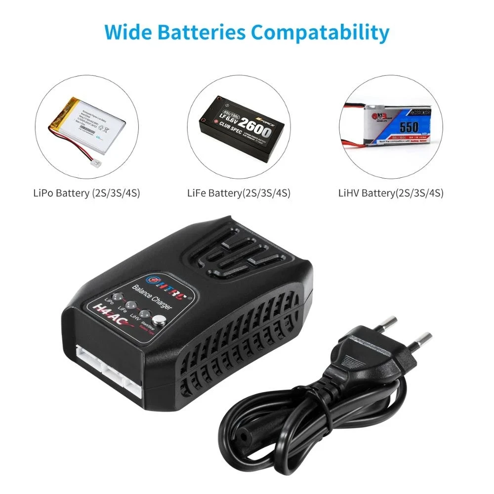 HTRC H4AC 20W 2A Lipo Battery Blance Charger For 2-4s Lipo LiFe LiHV Battery Pocket Type RC Charger with Warranty