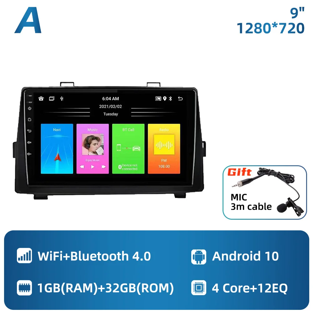 Voor Toyota Noah Voxy 70 2007-2013 2 Din Android Autoradio Stereo GPS Carplay Navigatie Head Unit Autoradio multimedia Kaarten - afbeelding 1