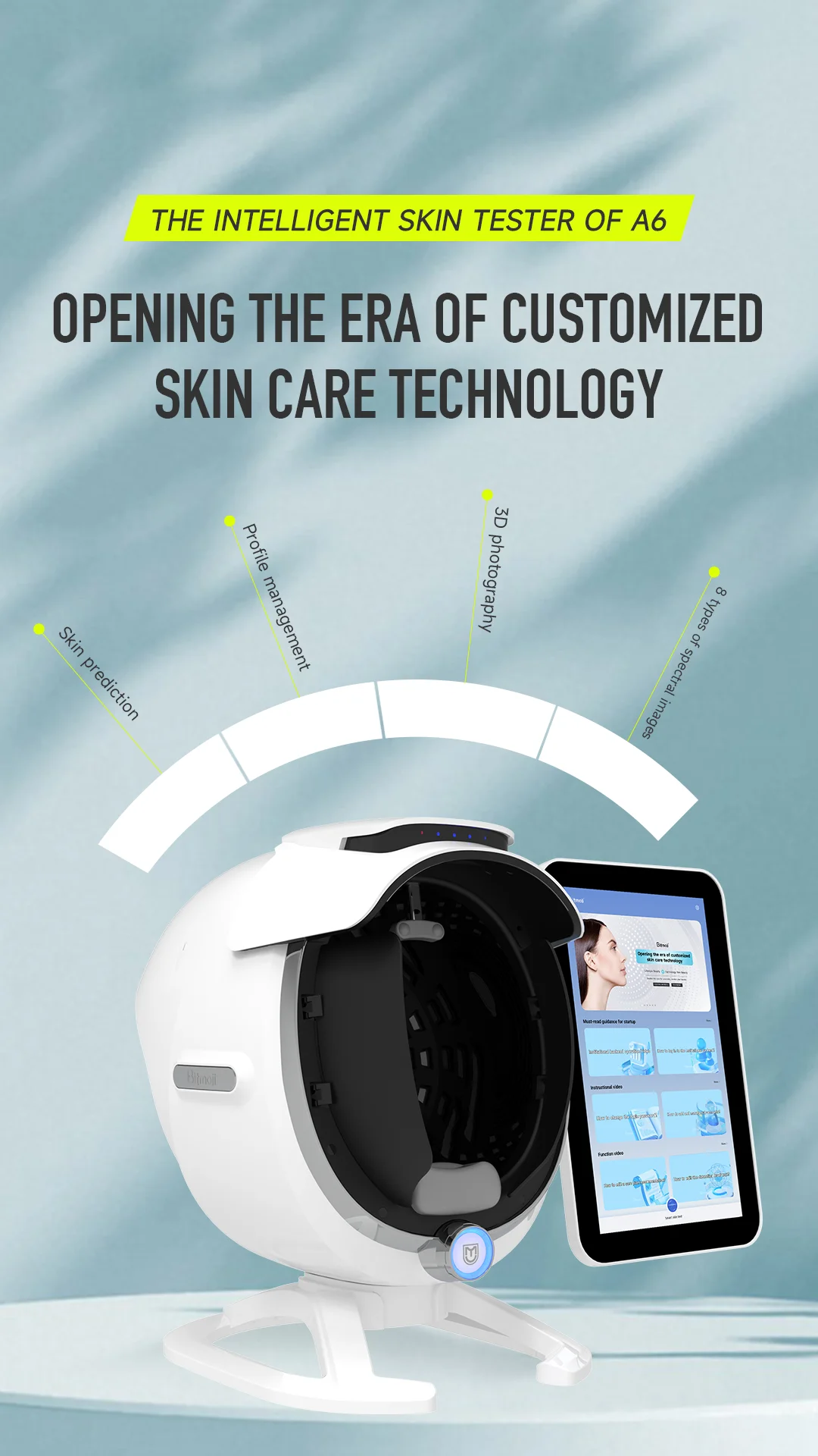 Commercial AI Skin Diagnostic Machine, Comprehensive Detection for Skin and Scalp for Beauty Center